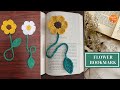 Simple  easy crochet flower bookmark pattern  daisy bookmark  sunflower bookmark  for beginners