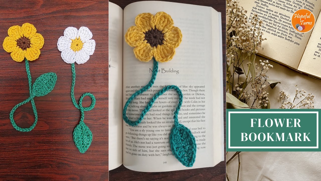 Crochet Flower Bookmarks