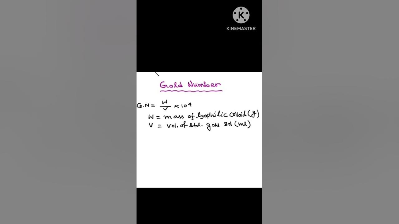 Gold number formula class 12 chemistry shorts youtube