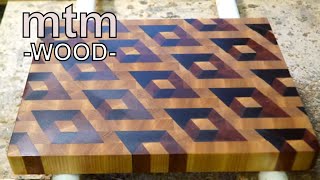 Making 3D end grain cutting board #18
