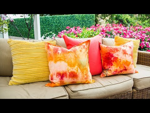 DIY Ice Dye Pillows - Home &amp; Family