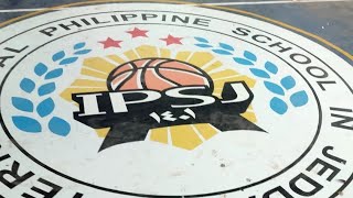 Basketball court logo.