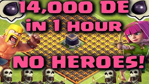 Clash of Clans - 14,000 Dark Elixir in 1 Hour NO HEROES Live Gameplay (Best Farming Strategy)
