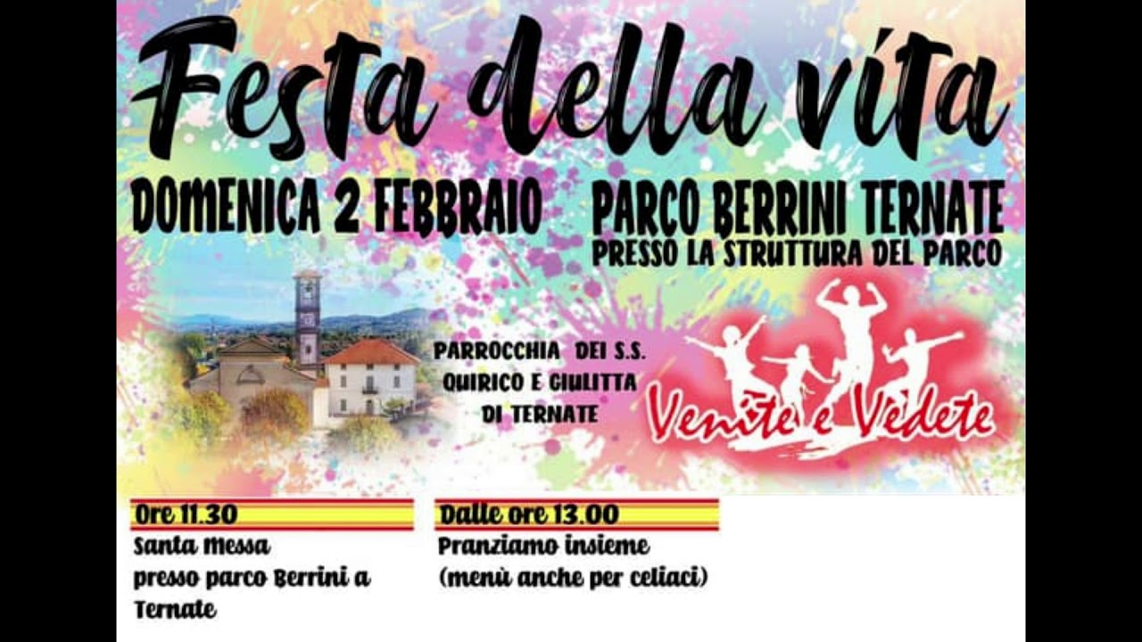 FESTA DELLA VITA 2 Febbraio Parco Berrini Ternate Va - YouTube