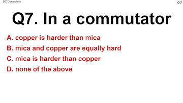 DC Generators MCQ test