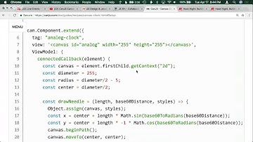 CanJS Canvas Clock Guide Walkthrough