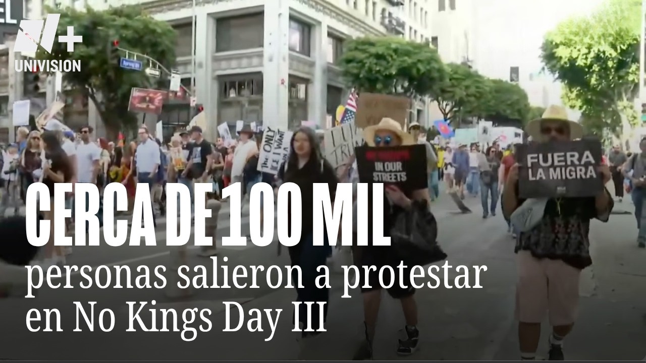 Miles marchan en Los Ángeles en No Kings Day contra Trump y políticas ...