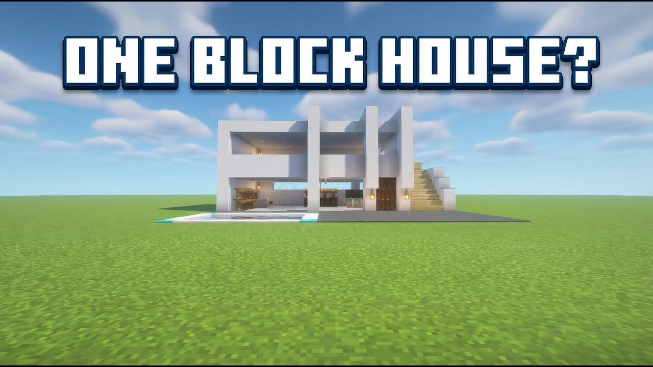 I Built a House Using Only ONE Block - YouTube
