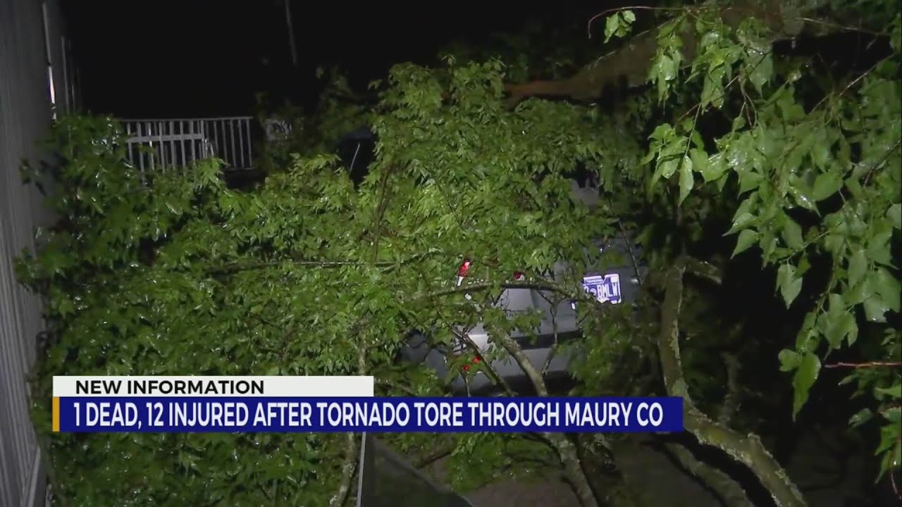 1 dead, 12 injured after tornado tore through Maury County - YouTube