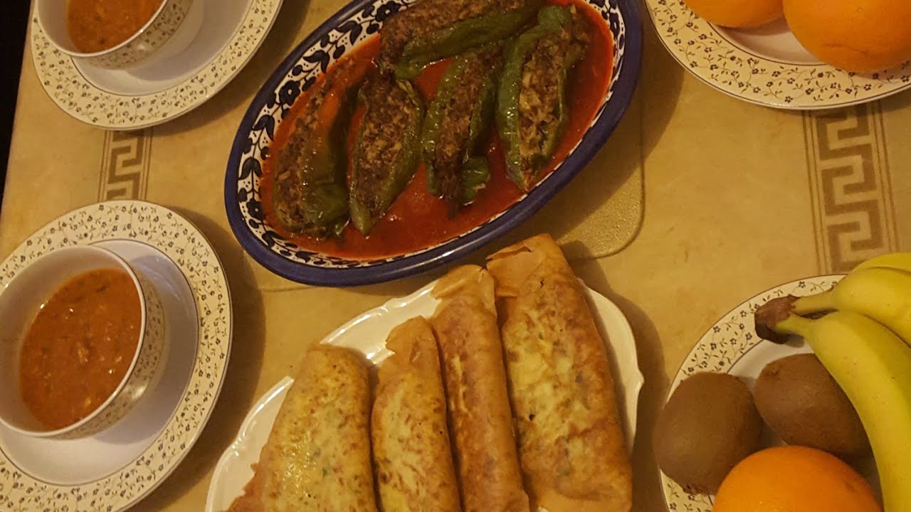 فلفل محشي وبريك تونسي