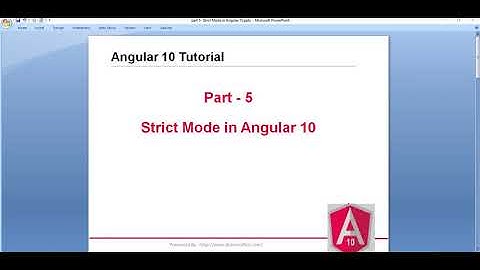 Part 5 :- Strict Mode in Angular 10 | Angular 10 tutorials for beginners