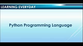 Python Programming Tutorial by Learning Everyday #hsbte #msbte