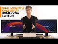 TESmart Dual Monitor KVM Setup Video HDMI+VGA Switch