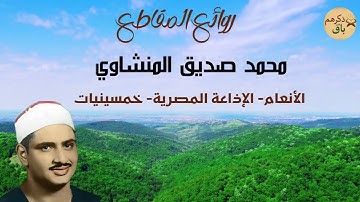 إبداع الشيخ محمد صديق المنشاوي في سورة الأنعام، انظروا للوقف على كلمة (ربكم) ثم البدء بكلمة (عليكم).