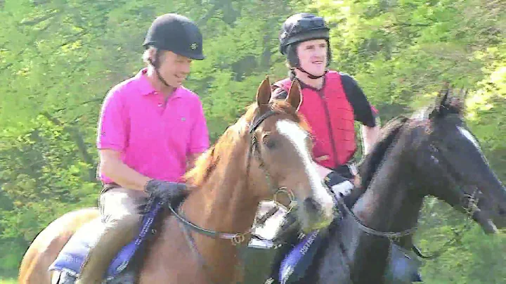 John Francome and AP McCoy riding at Lambourn Open Day. 22-4-2011