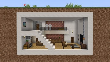 Minecraft - How to build a Modern Underground Base House 2