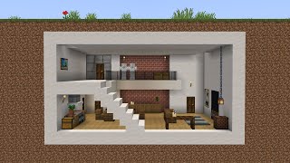 Minecraft - How to build a Modern Underground Base House 2