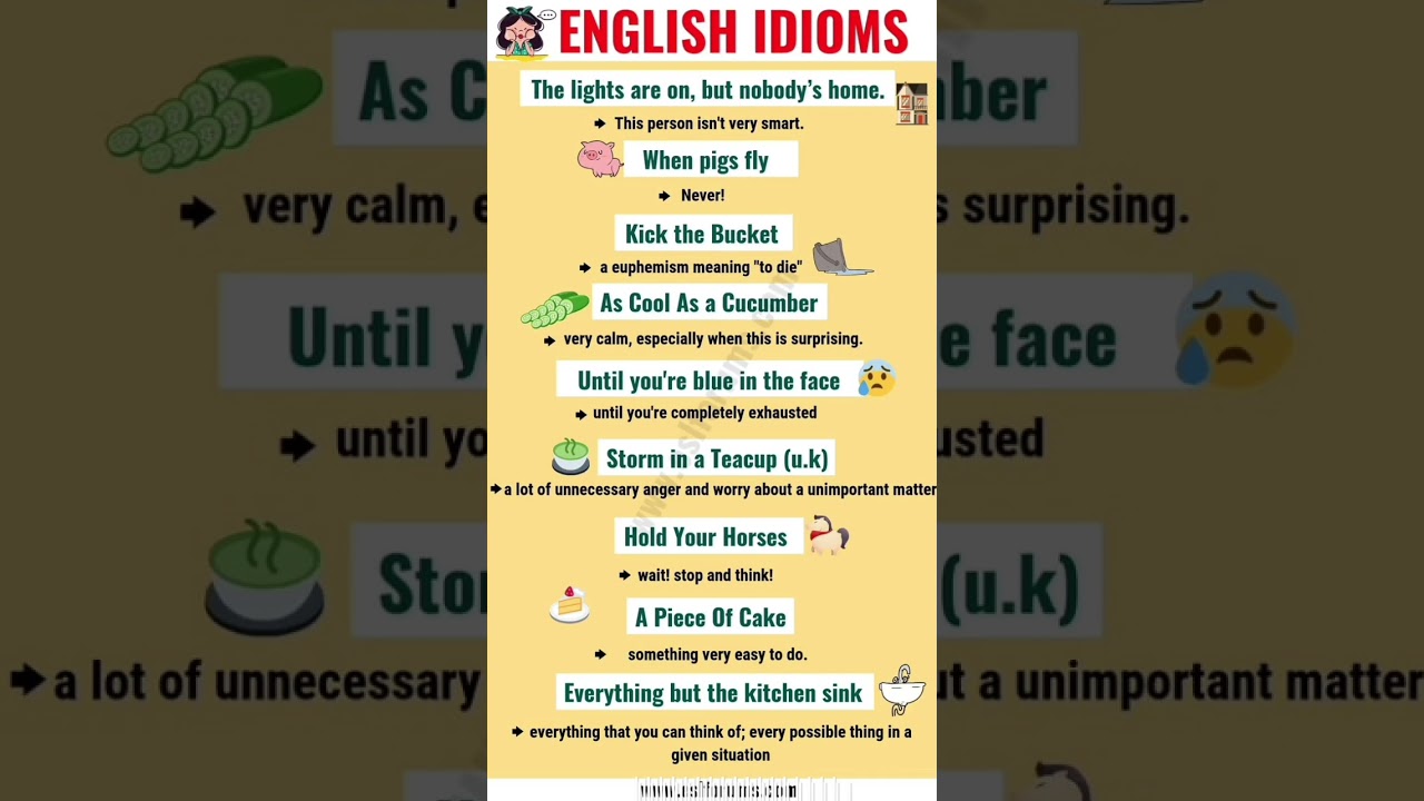 ENGLISH IDIOMS (DAY-1)                 
