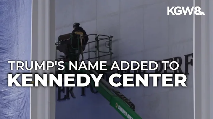 Kennedy Center adds Trump's name to the memorial Congress created for John F. Kennedy