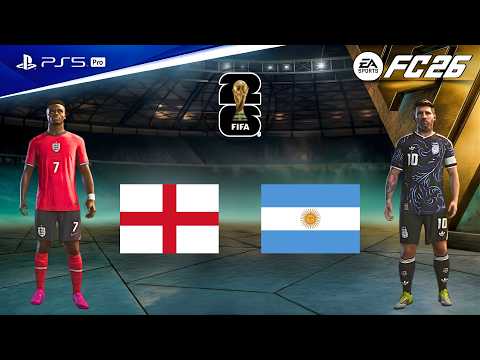 Video FC 26 - Argentina vs England | FIFA World Cup 2026 | Jude Bellingham vs Lionel Messi epic battle