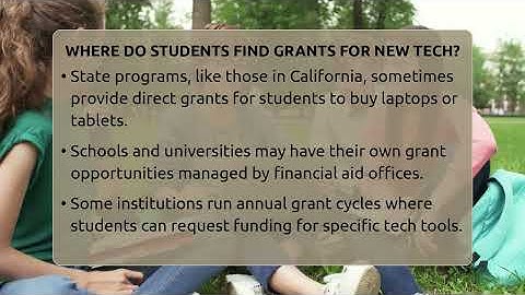 Where Do Students Find Grants For New Tech? - Budgeting as a Student