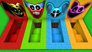 SURVIVAL IN BASEMENT NIGHTMARE CATNAP BUBBAPHANT DOGDAY in Minecraft Smiling Critters - Gameplay