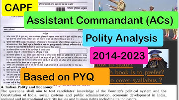 CAPF ACs Exam: Year 2014-2023 polity analysis 🧐 | #CAPFExam #ExamPrep"