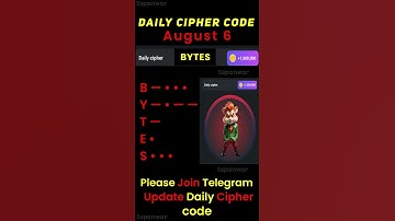 Hamster Kombat Daily Cipher 6 August | 6 August daily cipher code hamster kombat #hamsterkombat