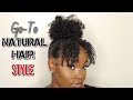 Cute and Easy GO-TO Natural Hair Style | 4a, 4b Medium Length Hair