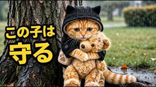 女の子の宝物を雨から守る猫が優しすぎた　A Cat Protected a Girl’s Treasure from the Rain… and It Was Too Sweet