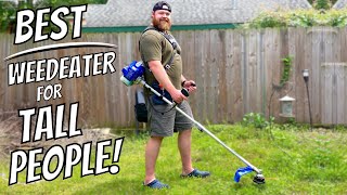 No More Tall Back Pain from Weedeating! - Wild Badger Power String Trimmer