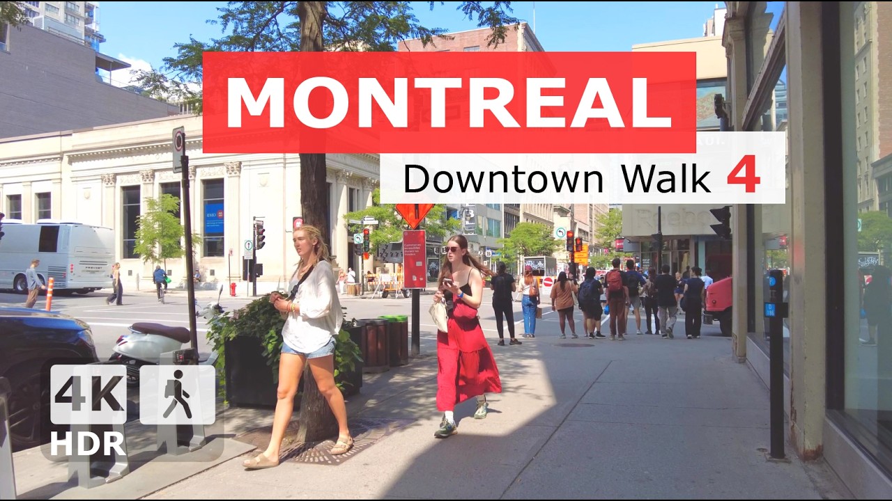 [ 4K ] Downtown Montreal Walking Tour 4 | Dorchester Square + | Quebec ...