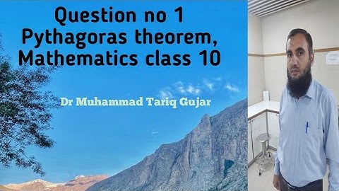 Question no 1,Pythagoras theorem Exercise 23.1 Math class 10 Sindh Board