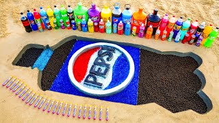 How to make Giant PEPSI bottle with Orbeez, Big Fanta, Coca Cola, Chupa Chups, Soda and Mentos