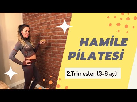 Hamile Pilatesi - 2.Trimester (3-6 ay) || Pregnancy Pilates (minik top ve lastikle)