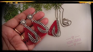 Loopy Tassels Dangling Earrings/Seed bead Jewelry making Tutorial Aretes Colgante Diy
