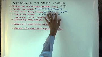 Verifying the group axioms