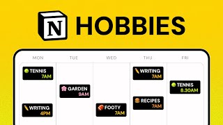 Notion Template for Hobbies (Free Notion Template)