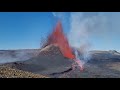 Volcano explosion after wall crash