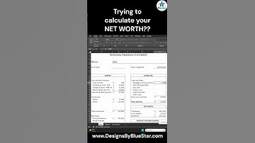 Financial Clarity in 15 Seconds: Your Personal Financial Statement Unveiled!  #financialplanner