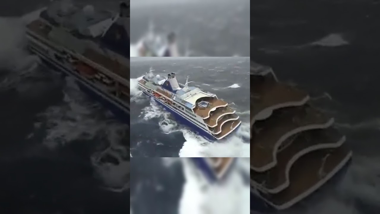 Heart-stopping moment: Cruise Ship Battle Rough Waves