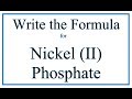Nickel(II) Phosphate and Ionic Compounds