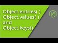 Object keys, values, and entries methods image