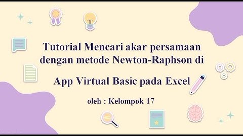 Metode Newton Raphson dengan Visual Basic