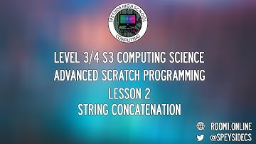 S3 Level 3/4 Computing Science Lesson 2 Speyside High School