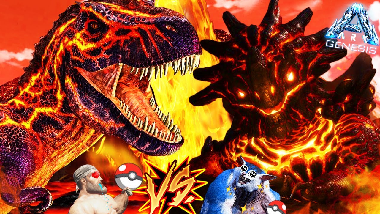 BATALLA POKEMON: CHARIZARREX VS MAGMASAUR | ARK GENESIS #13 - YouTube