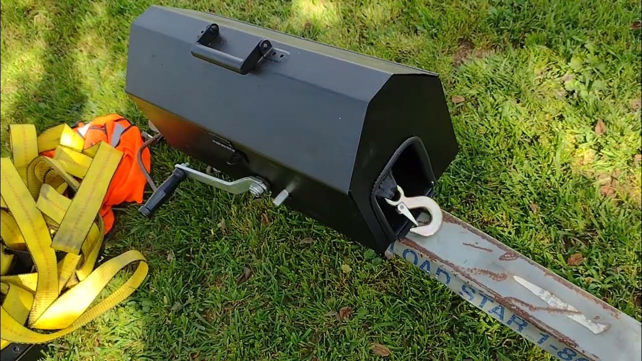 diy hand winch on a tow dolly YouTube