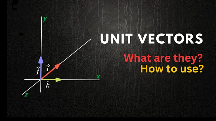 What are unit vectors i, j and k? (what are unit vectors used for)