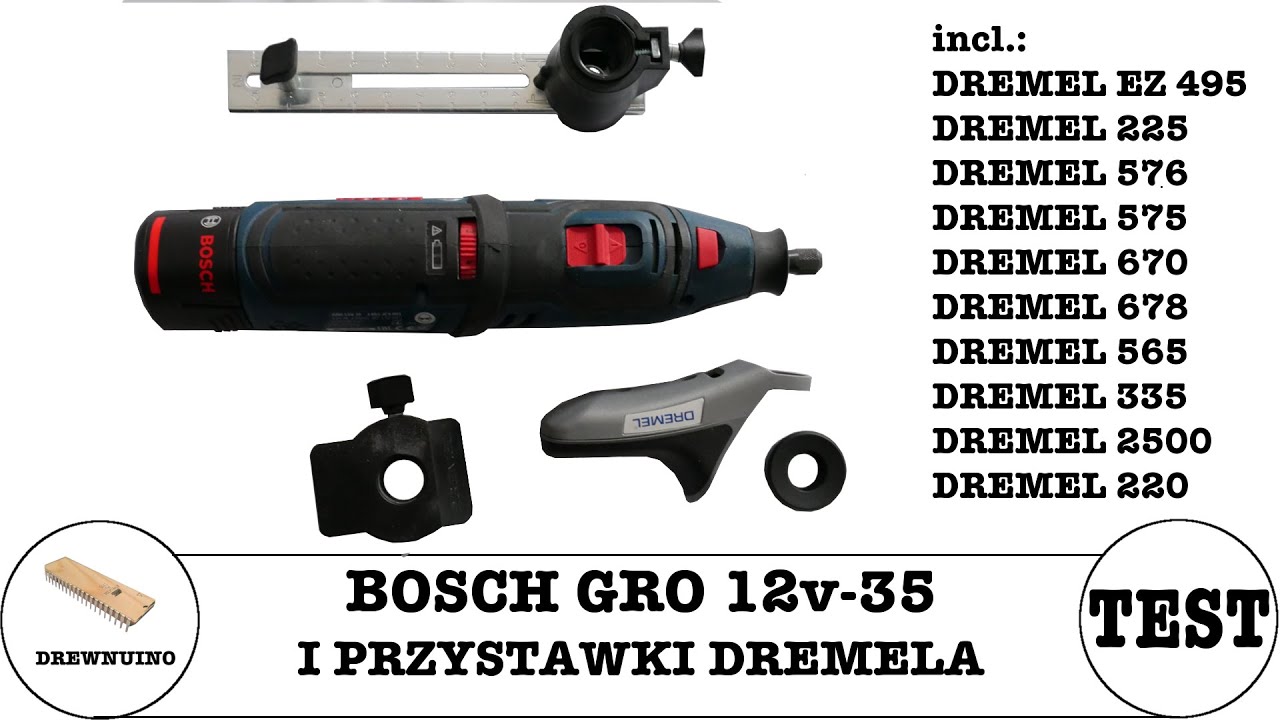 Pligt Pump vakuum 057 Bosch GRO 12v-35 & Dremel attachments - YouTube