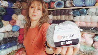 Пряжа YarnArt MILANO , необычная коса и немного о брюках .